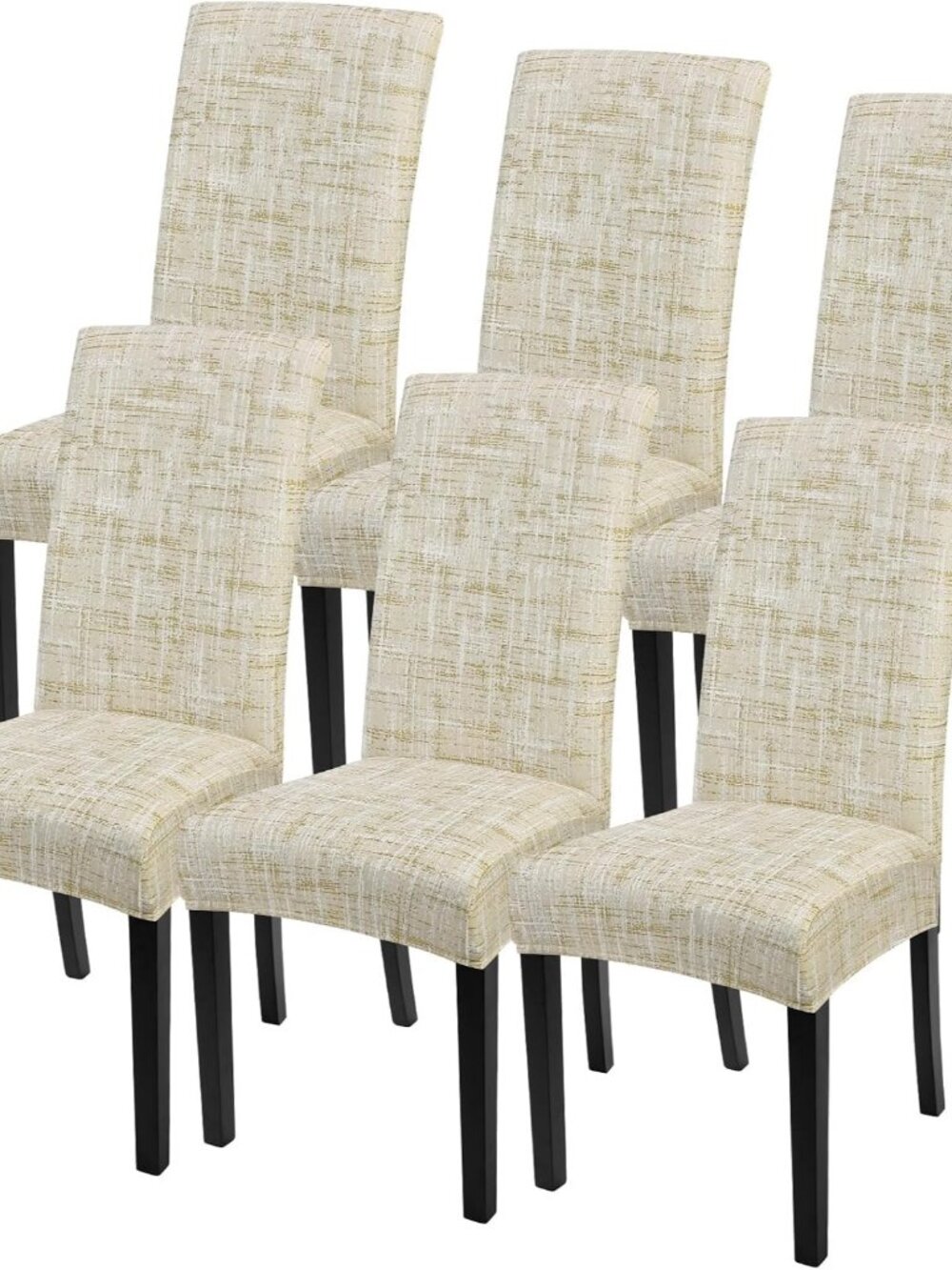Dining Room Chair Covers Set of 6, Stretch Printed Parsons Chair Slipcovers Remo